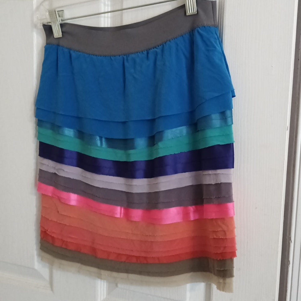 Wink Colorful Layered Mini Skirt